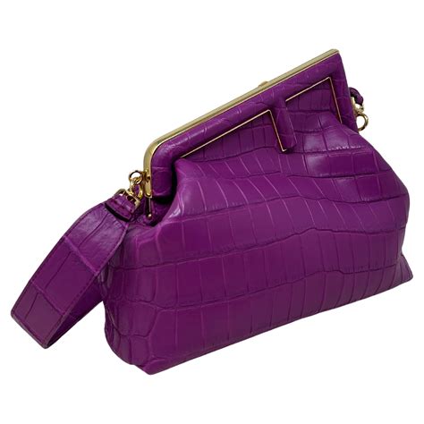 purple fake crocodile bag|Purple Crocodile Bag .